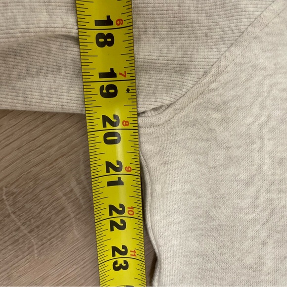 Lululemon Scuba Oversized Funnel Neck Half Neck Half Zip Heathered Light Ivory - Picture 7 of 8